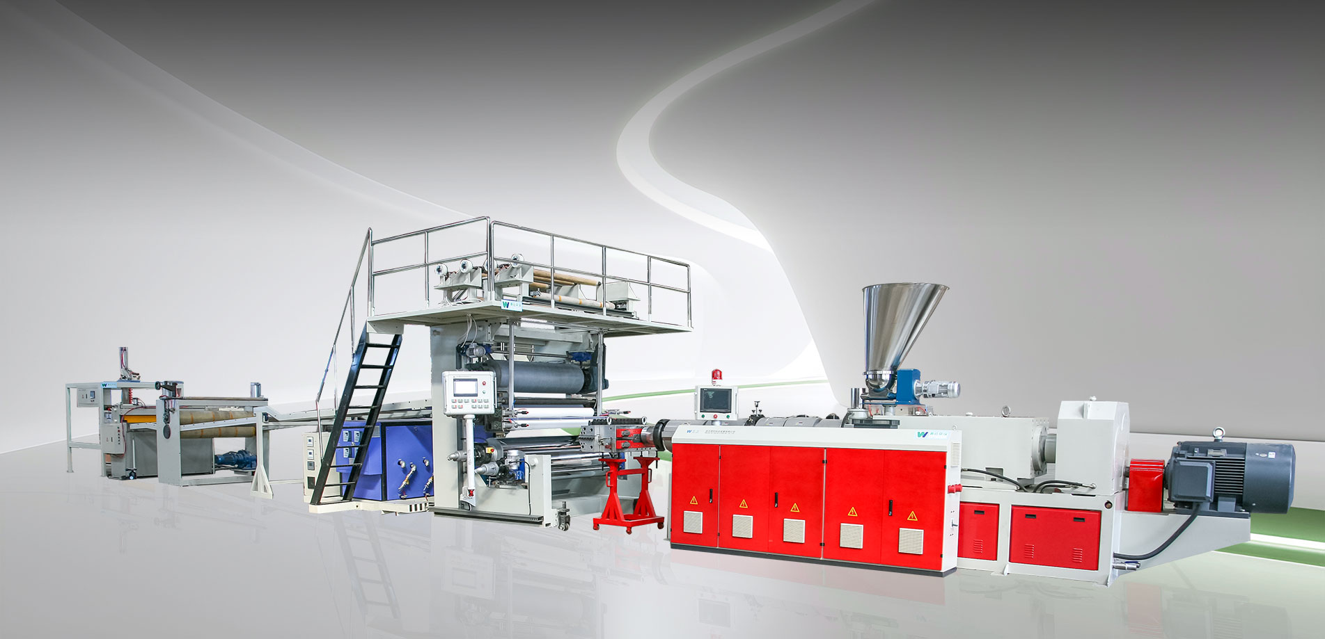 Máquinas para suelos y extrusión de plástico